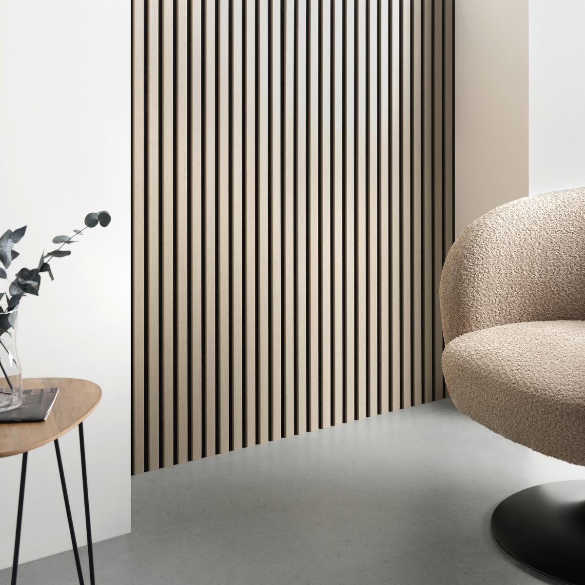 Akustikpaneel Lucia Grau - Grau, MODERN, Holzwerkstoff/Textil (60/120/1,5cm) - Mömax