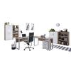 Büro Office Edition Set 1 Sonoma Eiche/Weiß - Weiß Hochglanz/Sonoma Eiche, MODERN, Holzwerkstoff - MID.YOU