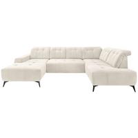 WOHNLANDSCHAFT SANO - Creme/Schwarz, MODERN, Textil/Metall (180/337/200cm) - Livetastic