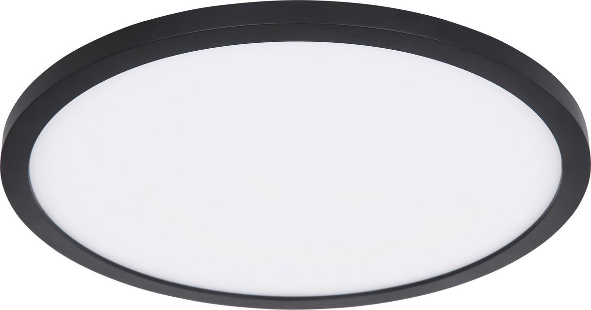 Stropna Svetilka Ulol, Ø Ca. 30 Cm, 18 W - črna/bela, Konvencionalno, umetna masa (29,4/2,5cm) - Mömax