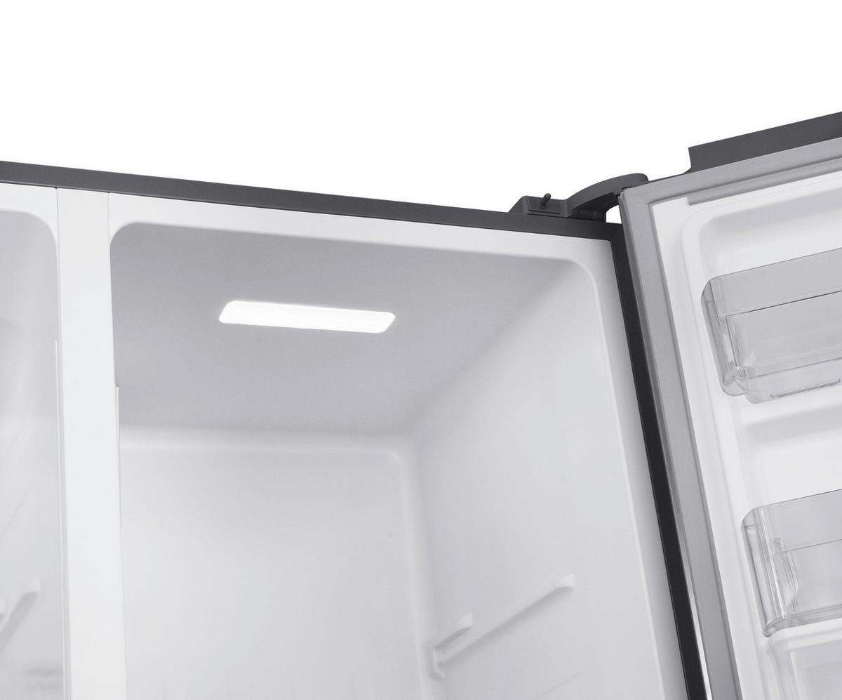 Side-by-Side AC178BSWS-16 Schwarz - Schwarz, Trend, Glas/Kunststoff (91/177/59cm) - Respekta