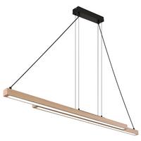 LED-HÄNGELEUCHTE 15537W - Dunkelbraun/Schwarz, Design, Kunststoff/Metall (171/7/120cm) - Globo