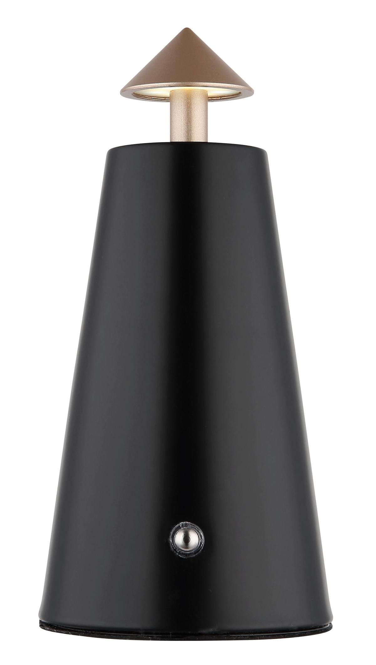 AKKU-TISCHLEUCHTE 21037CS LIVA - Weiss/Schwarz, Design, Kunststoff/Metall (9/19cm) - Globo