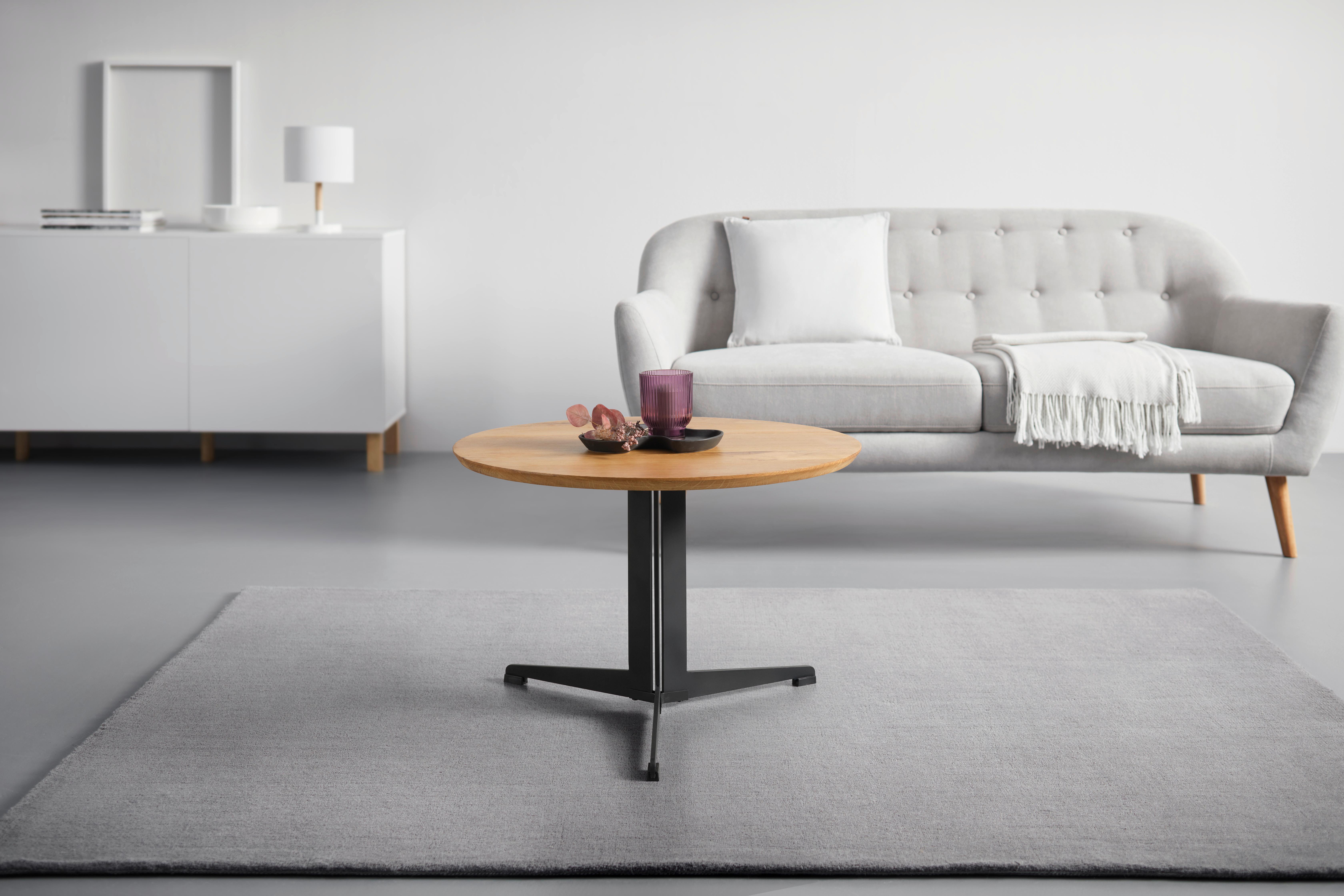 SOFFBORD MOMBASA 75 - grå/naturfärgad, Klassisk, metall/trä (75/50cm) - Mömax