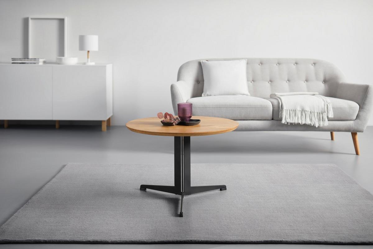 Couchtisch Mombasa Naturfarben - Naturfarben/Grau, KONVENTIONELL, Holz/Metall (75/50cm) - Mömax