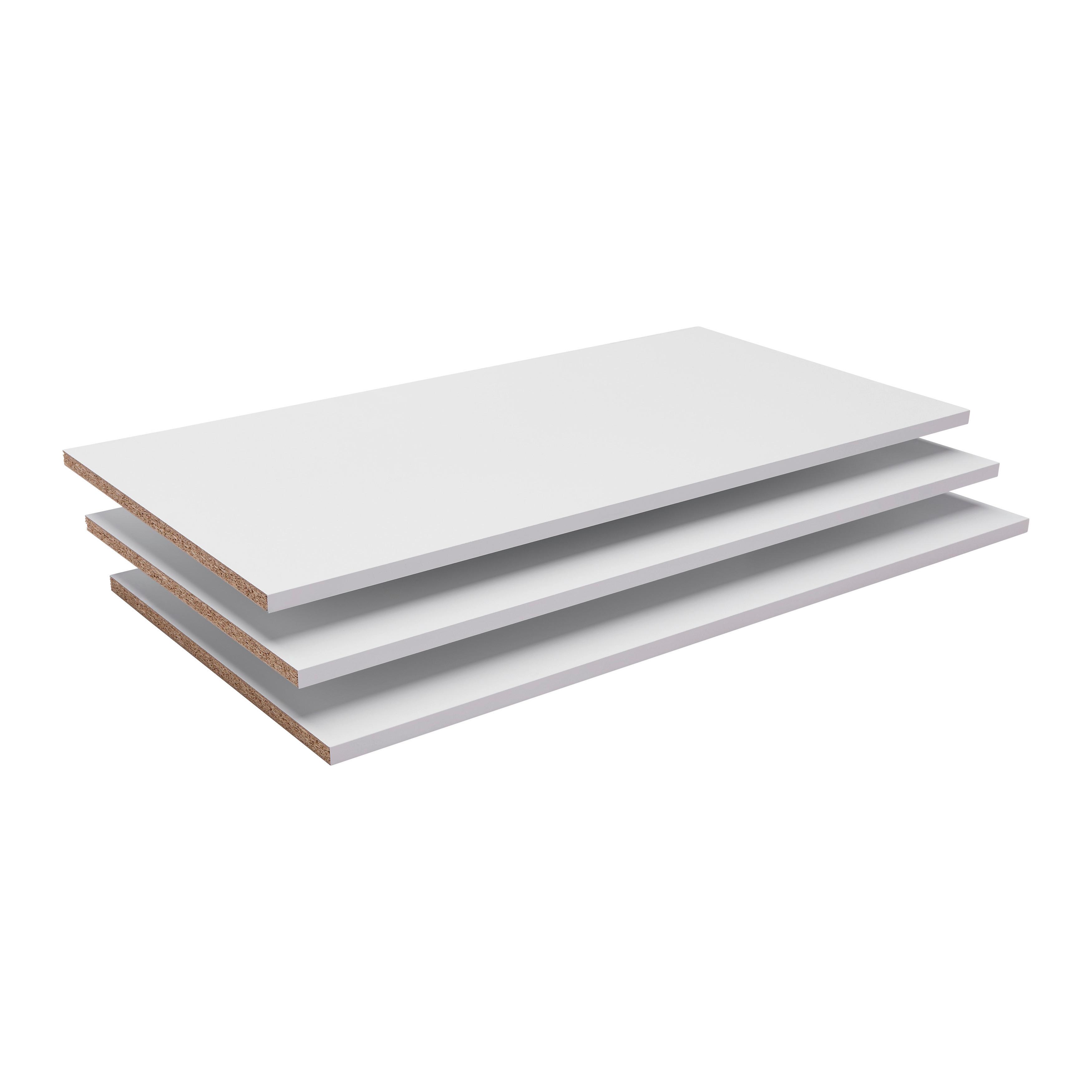 Einlegebodenset Weiß ca. 97,6x1,6x61,5cm - Weiß, MODERN, Holzwerkstoff (97,6/1,6/61,5cm) - Based