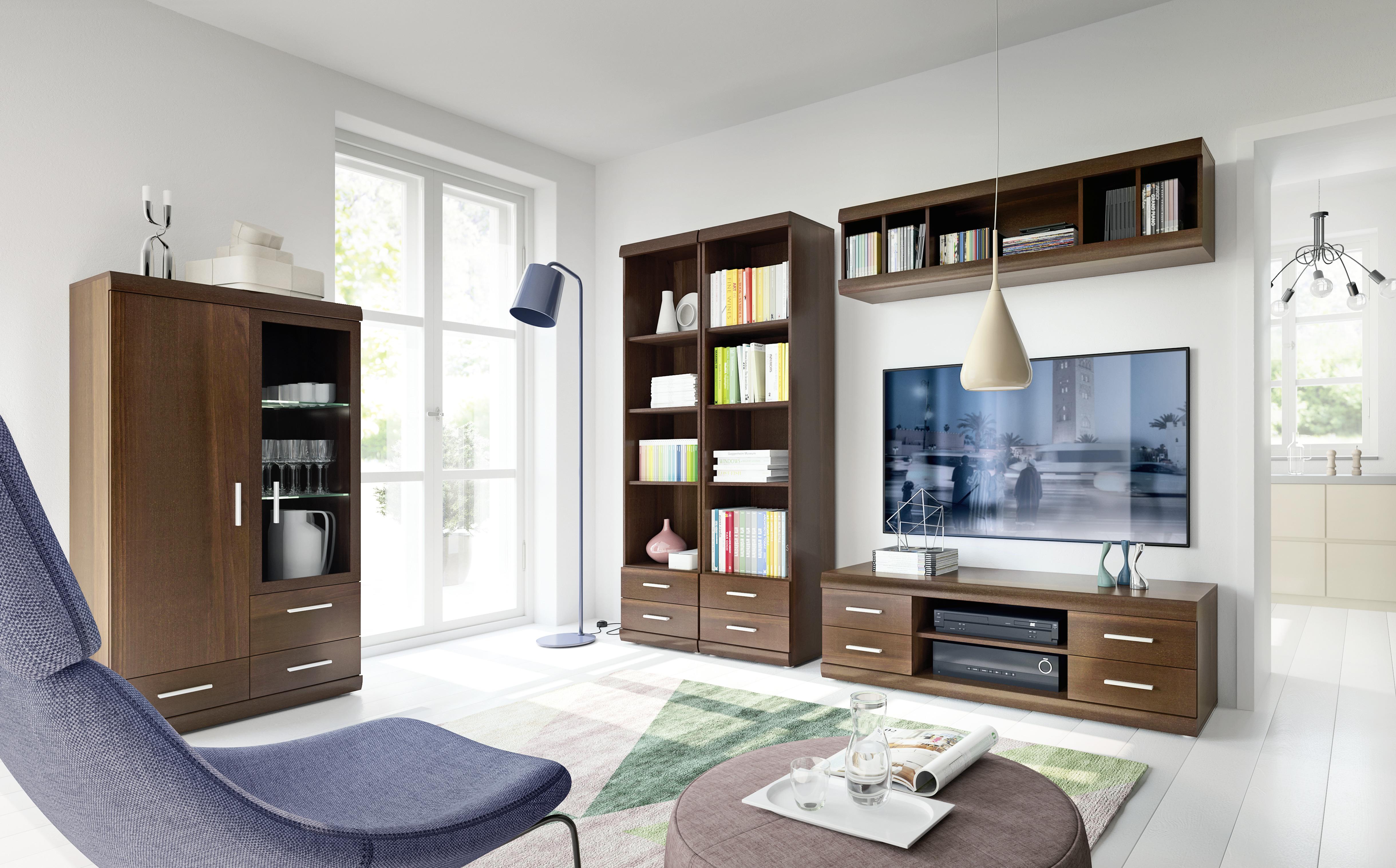 Dulap IMPERIAL-D - nucă, Konventionell, material pe bază de lemn (50/195/38cm) - Modern Living