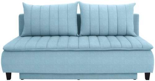 Boxspring Sofa Marino - crna/svijetlo plava, Modern, tekstil/drvo (208/102/96cm) - Based