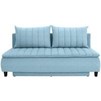 Boxspring Sofa Marino - crna/svijetlo plava, Moderno, tekstil/drvo (208/102/96cm) - Best Price