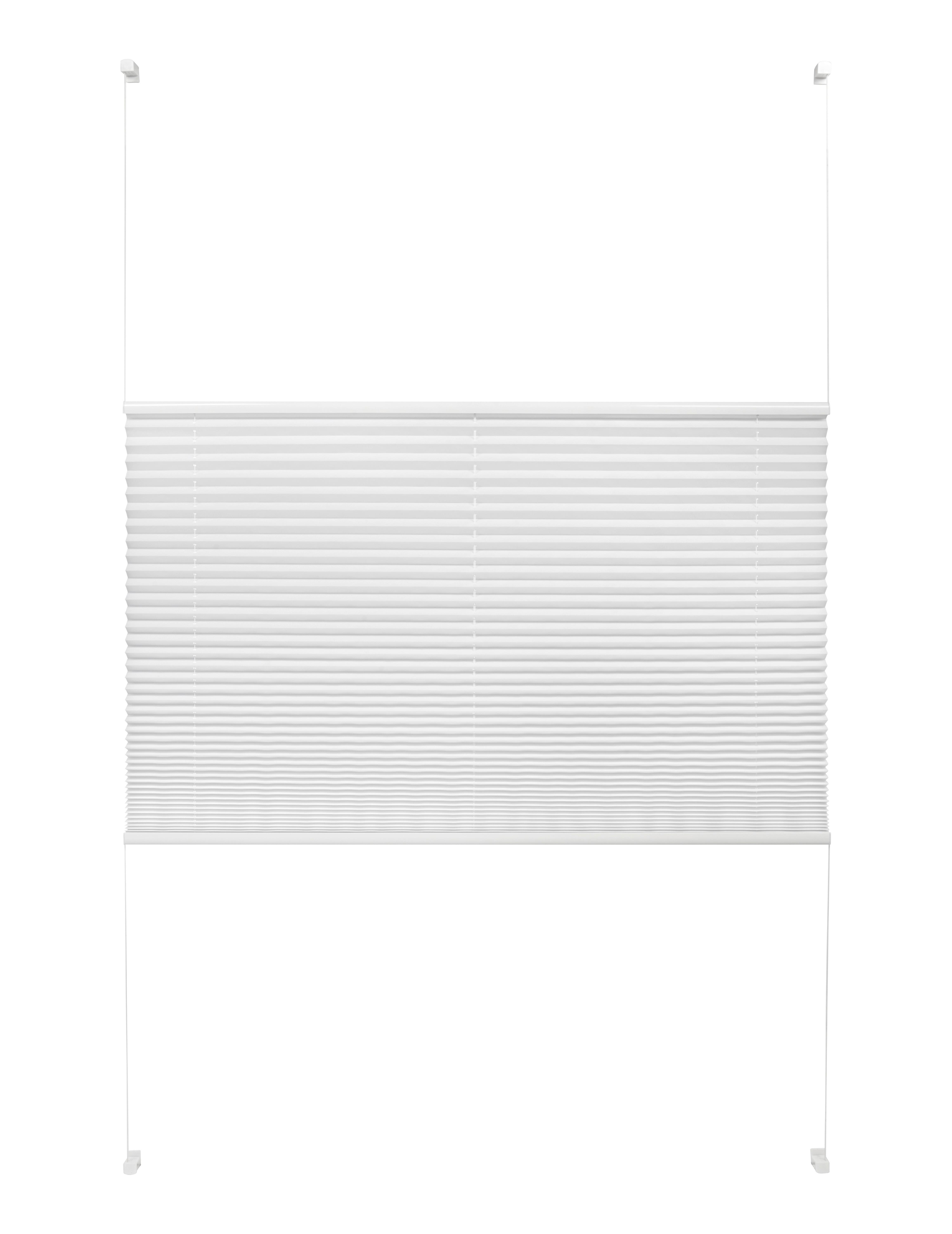 Plissee Light in Weiss ca. 100x130cm - Weiss, Textil (100/130cm) - Premium Living