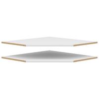 Eckboden Multistauraum Weiss - Weiss, Modern, Holzwerkstoff (96/1,5/74cm) - Premium Living