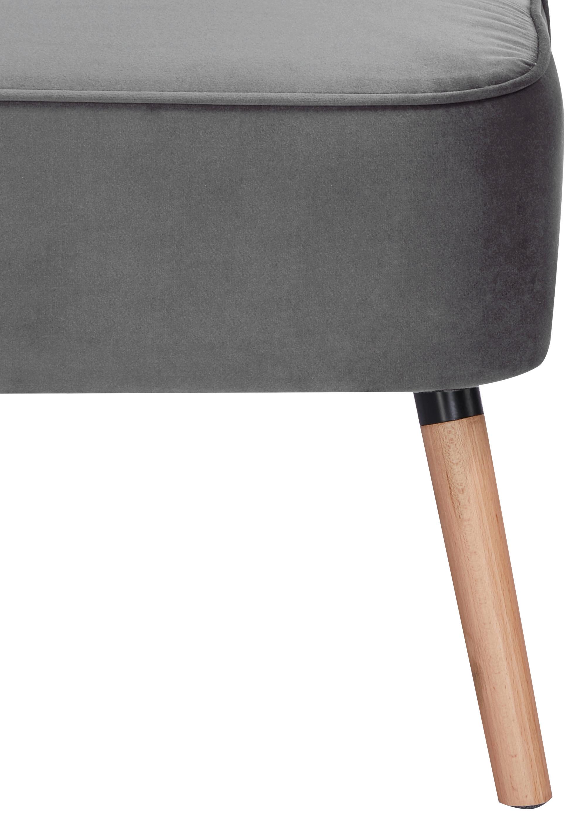 Fotelja Grace - tamnosiva, Moderno, drvo/tekstil (58/80/64cm) - Ondega