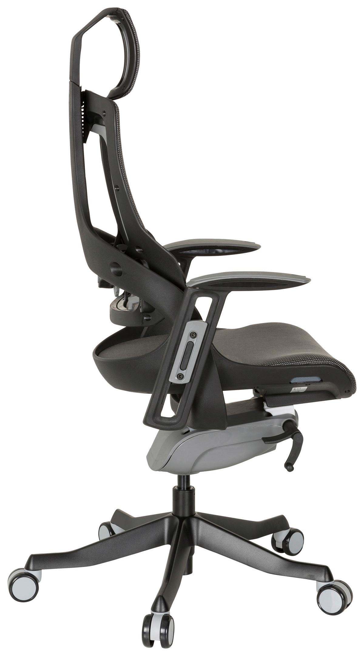 Pisarniški Stol Spektre Black, Siva - siva/črna, Moderno, kovina/umetna masa (67/116/54cm) - MID.YOU