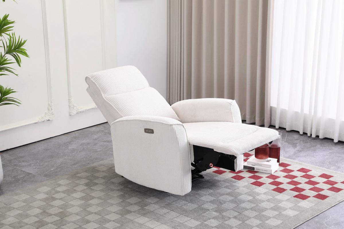 Tv Fotelj Leon, Bež, Relaks Funkcija - črna/bež, Basics, kovina/umetna masa (80/102/96cm) - Ondega