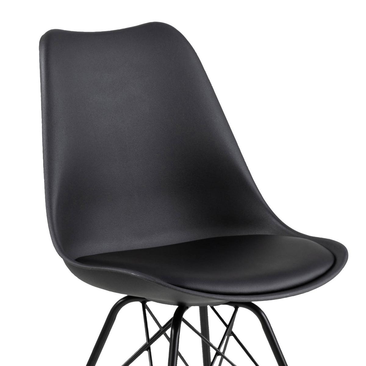 KRZESŁO ERIS - czarny, Trend, tworzywo sztuczne/metal (48,5/85,5/54cm) - Carryhome