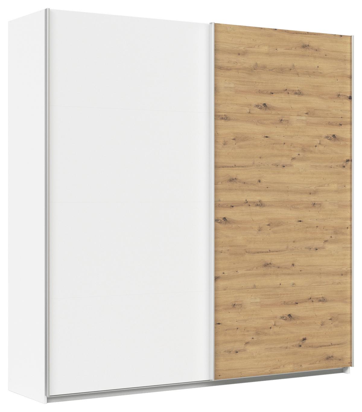 DULAP USI CULISANTE FELDKIRCH - alb/stejar Artisan, Modern, material pe bază de lemn (225/229/62cm)