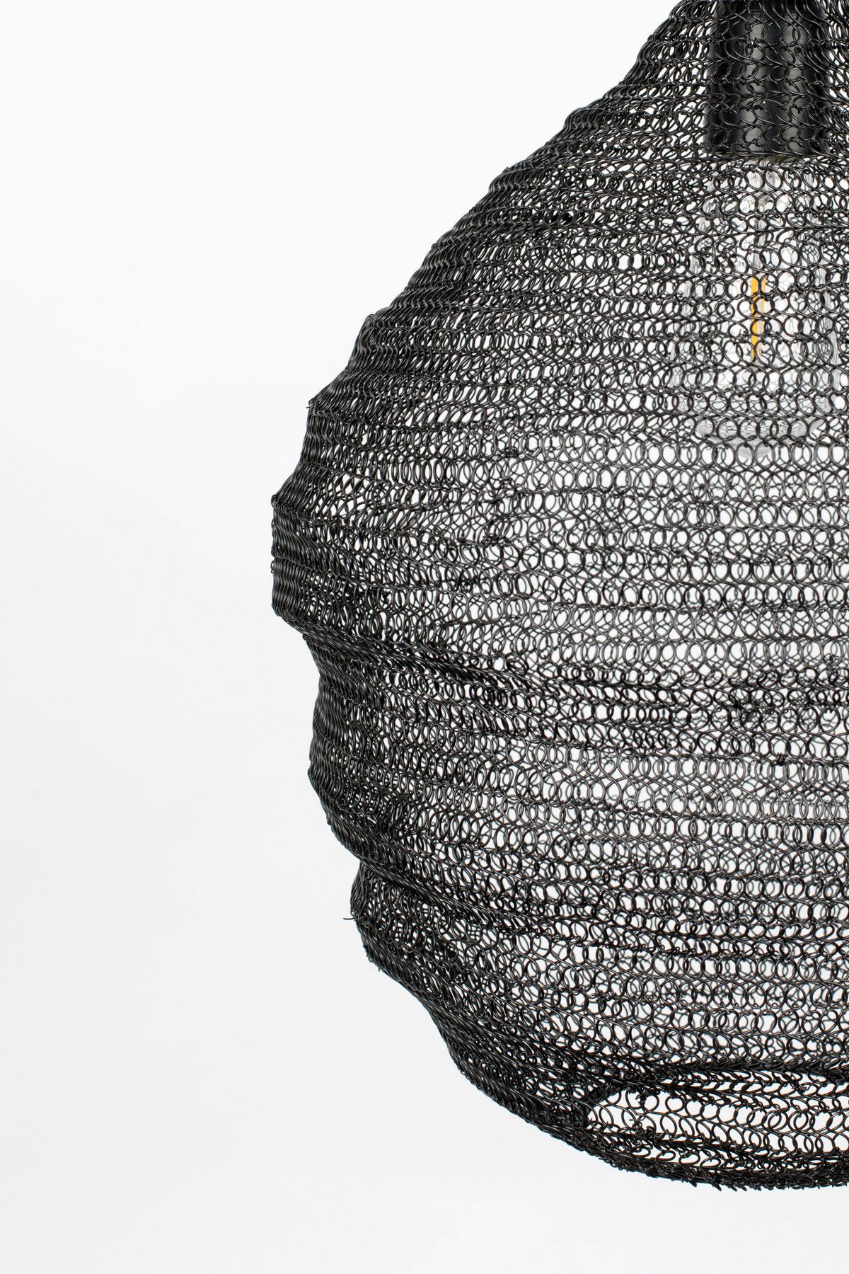 LAMPA WISZĄCA PENDANT LAMP LENA M BLACK - czarny, Design, metal (37/155cm) - Zuiver
