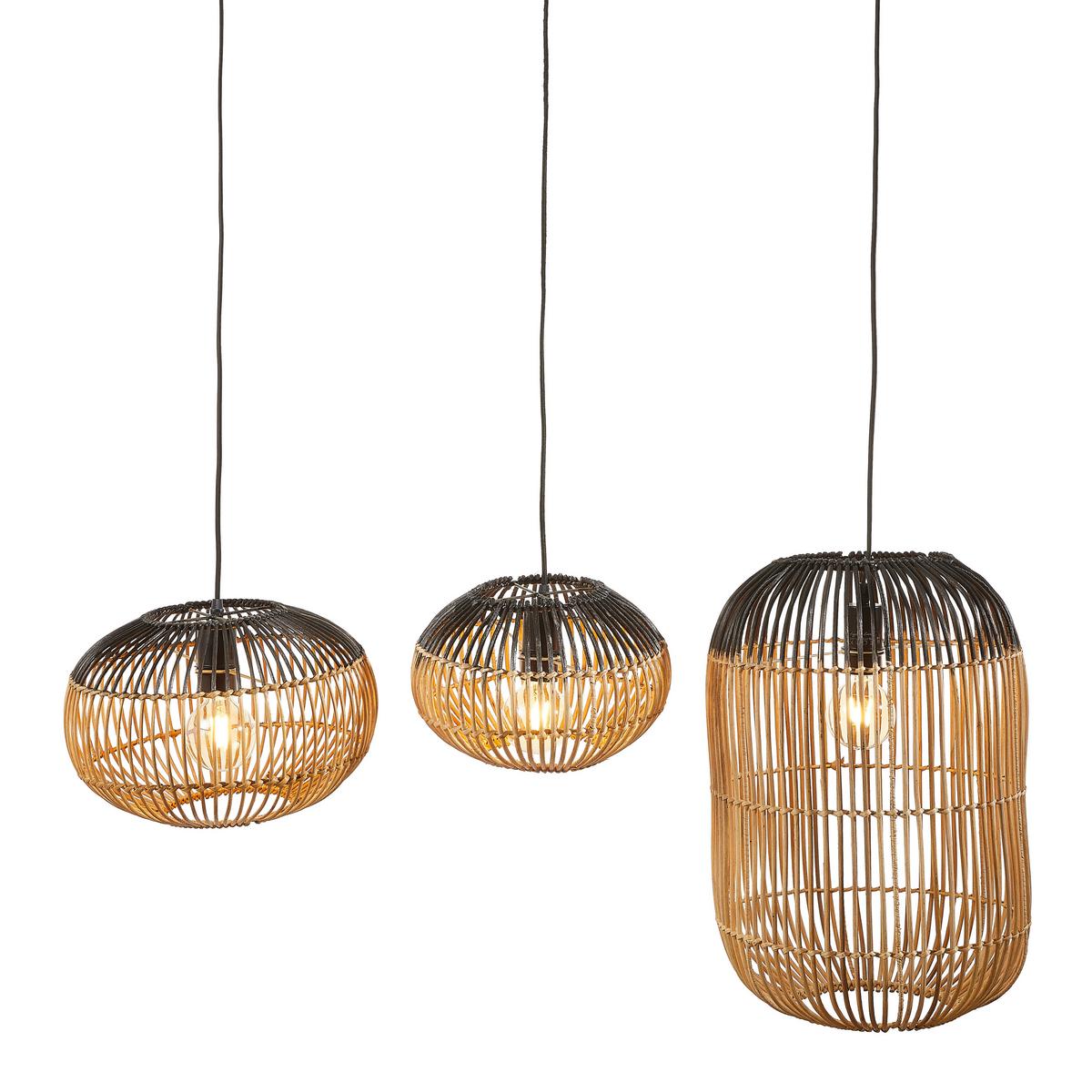 ABAŻUR HAVANNA 68623 - kolor naturalny/czarny, Trend, drewno (35/50cm)