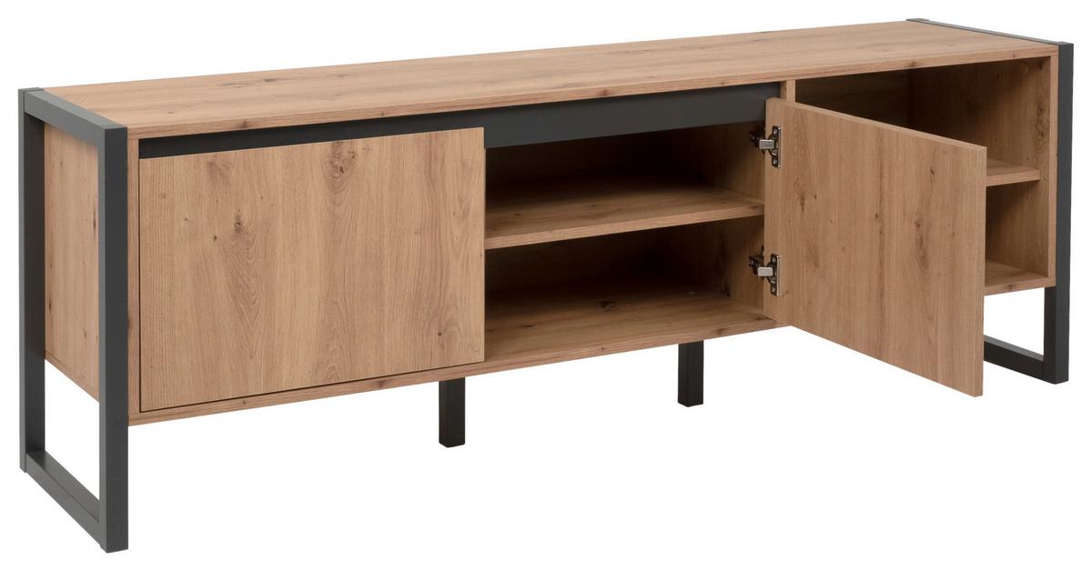 Tv-element Denver 54, Barva Hrasta, Antracit - barve hrasta/antracit, Moderno, leseni material (160/55/40cm) - MID.YOU