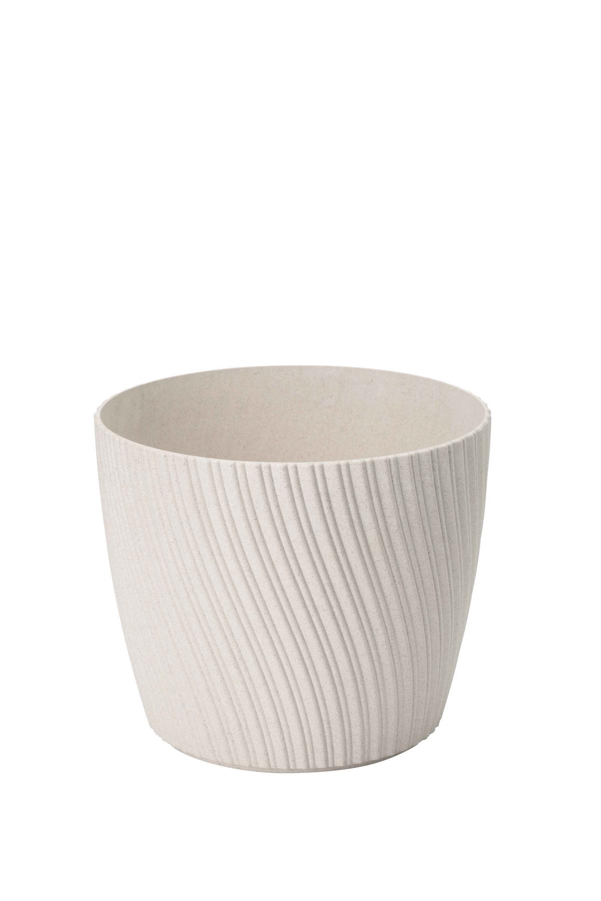Übertopf Mira ECO Weiß - Weiß, KONVENTIONELL, Kunststoff (12,8/10,7cm) - Mömax