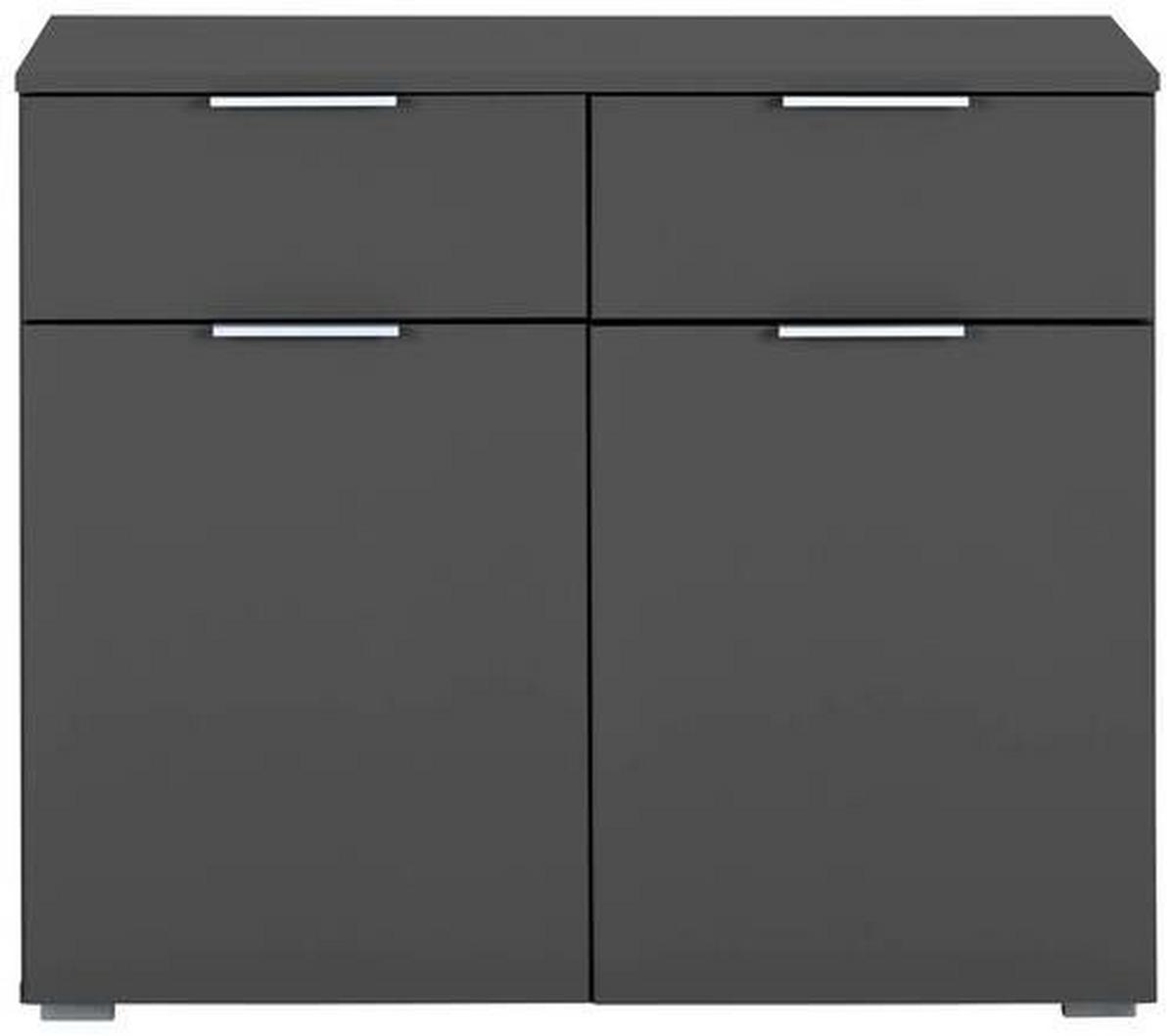 Komoda Alabama - siva/boje aluminija, Moderno, drvni materijal (93/81/42cm) - Modern Living