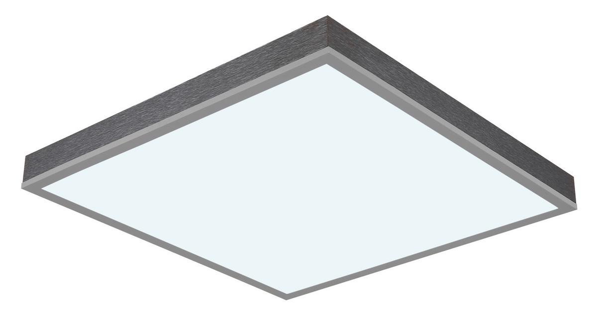 LED-DECKENLEUCHTE 416080AD2 DORO - Weiss/Dunkelgrau, Basics, Kunststoff/Metall (45/45/7,5cm) - Globo