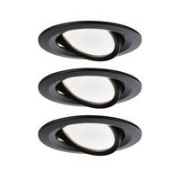 Deckenleuchte Nova max. 6,5 Watt, 3-teilig - Schwarz, Basics, Metall (8,4cm) - Paulmann