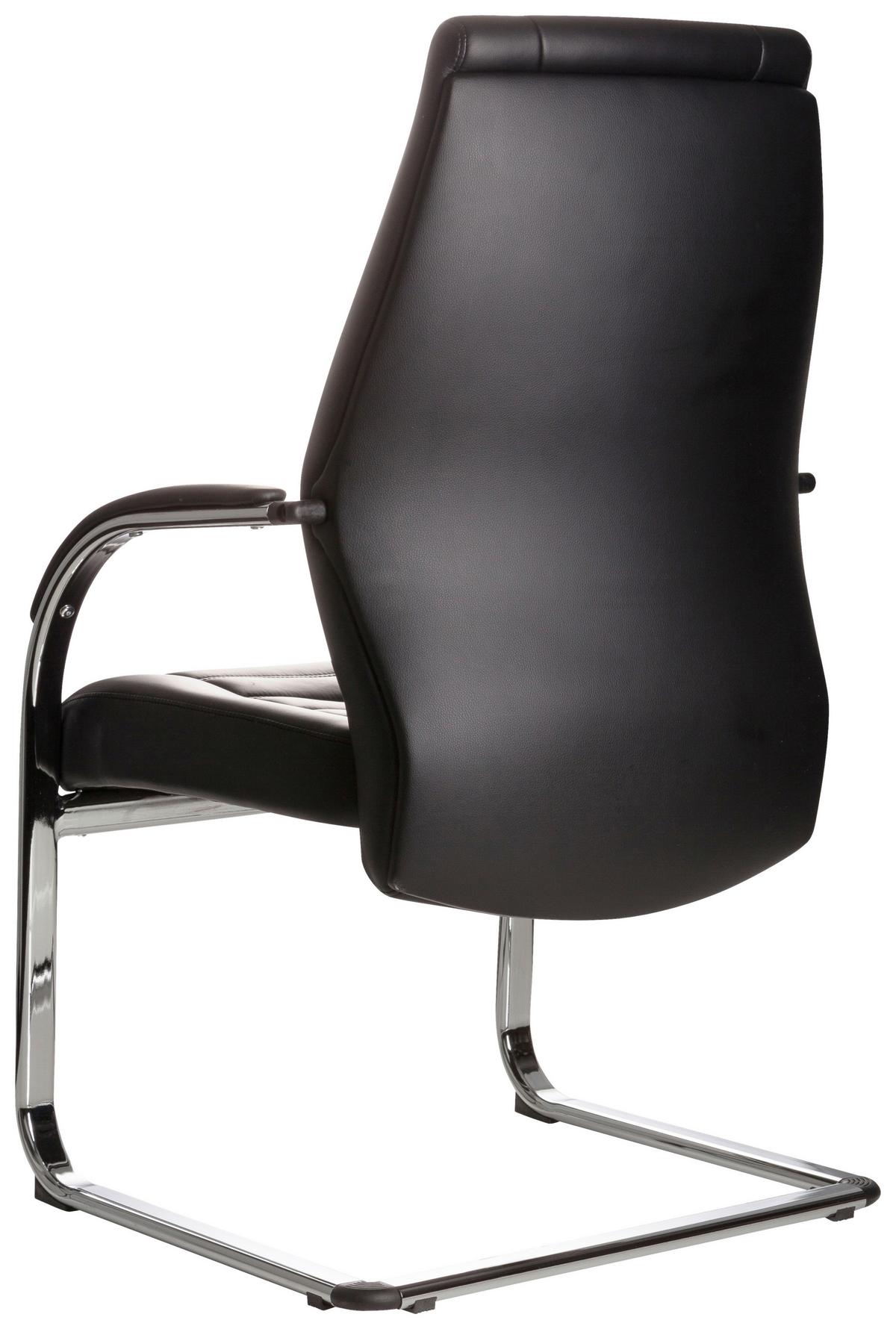 Konferenčni Stol Vitoro V, Črna - srebrne barve/črna, Basics, kovina/tekstil (58/107/59cm) - MID.YOU