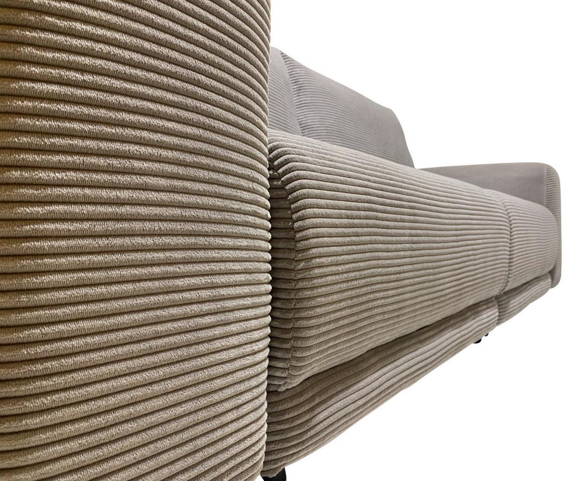 Sofa Plain Hellgrau - Hellgrau/Schwarz, MODERN, Kunststoff/Textil (256/88/120cm) - Mömax