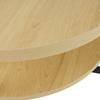 TABLE BASSE RONDO - noir/chêne artisan, KONVENTIONELL, matériau en bois/métal (80/80/40cm) - Mömax