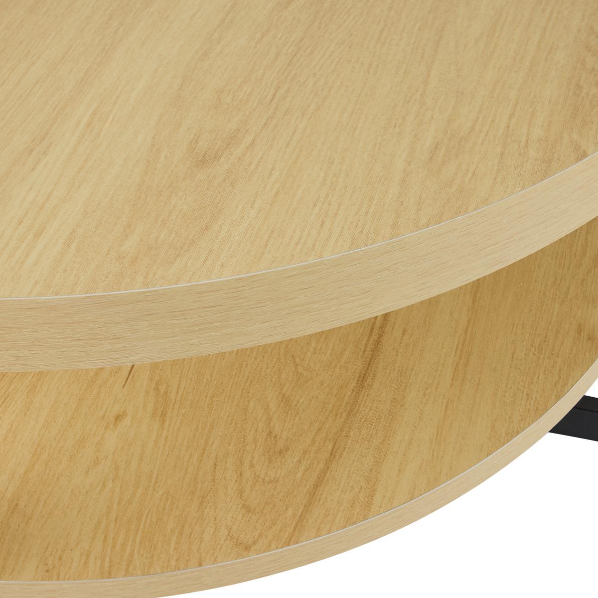 Stolić Rondo - hrast Artisan/crna, Konvencionalno, drvni materijal/metal (80/40/80cm) - Modern Living