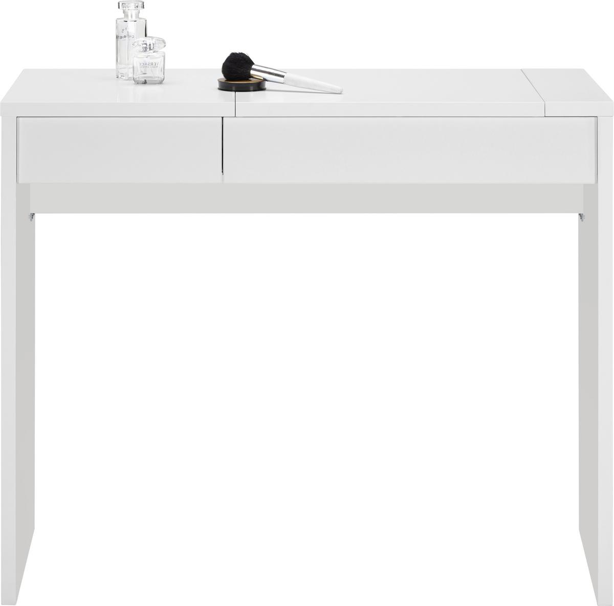 Schminktisch in Weiß - Weiß, MODERN, Holzwerkstoff (90/76/40cm) - Mömax