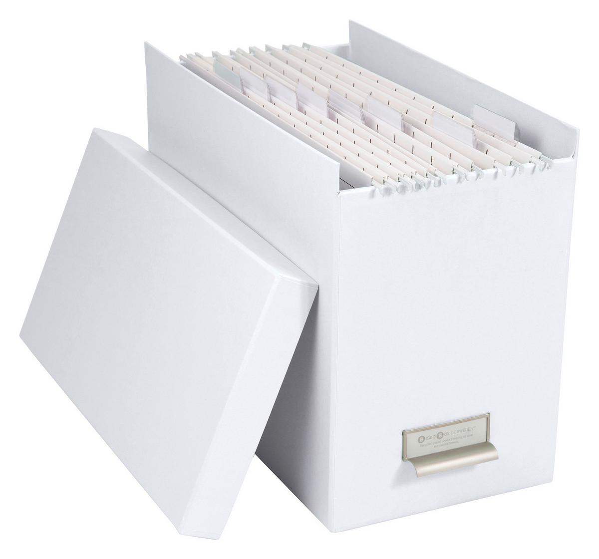ORGANIZER BIURKOWY 944145544 JOHAN - biały, Basics, karton/papier (35/18,5/27cm)