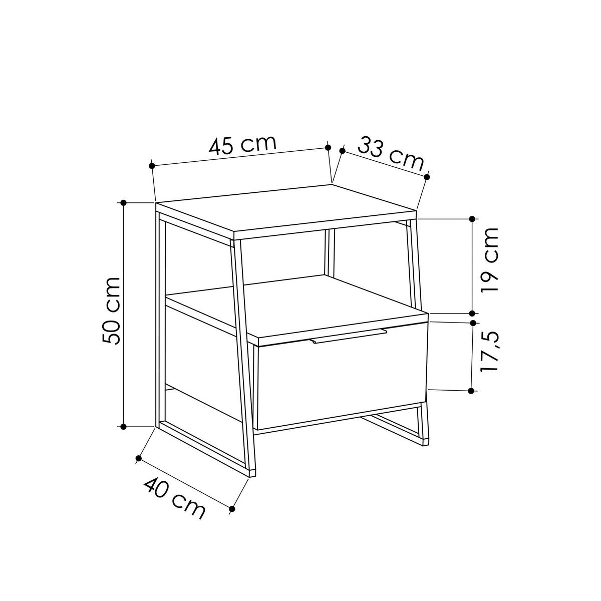 Mizica Pal - črna/bela, Design, kovina/leseni material (45/50/41cm) - Livetastic