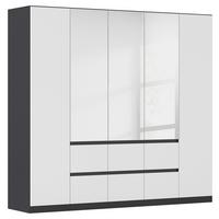 DULAP  USI ROTATIVE MAINZ - argintiu/alb, Basics, material pe bază de lemn (226/210/54cm) - Modern Living