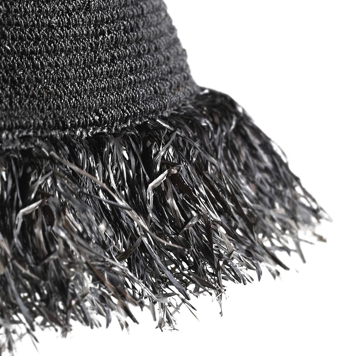 ABAŻUR BORGHOLM - czarny, Trend, materiały naturalne (47/57cm)