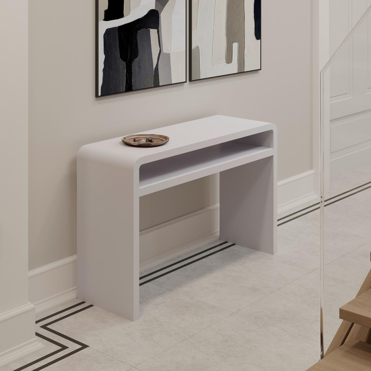 Konsolentisch Emilia Weiß MDF - Weiß, MODERN, Holzwerkstoff (120/80/40cm) - Bessagi Home