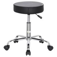 Bürohocker Operator II Chromfarben/Schwarz - Chromfarben/Schwarz, MODERN, Kunststoff/Textil (57/45/57cm) - MID.YOU