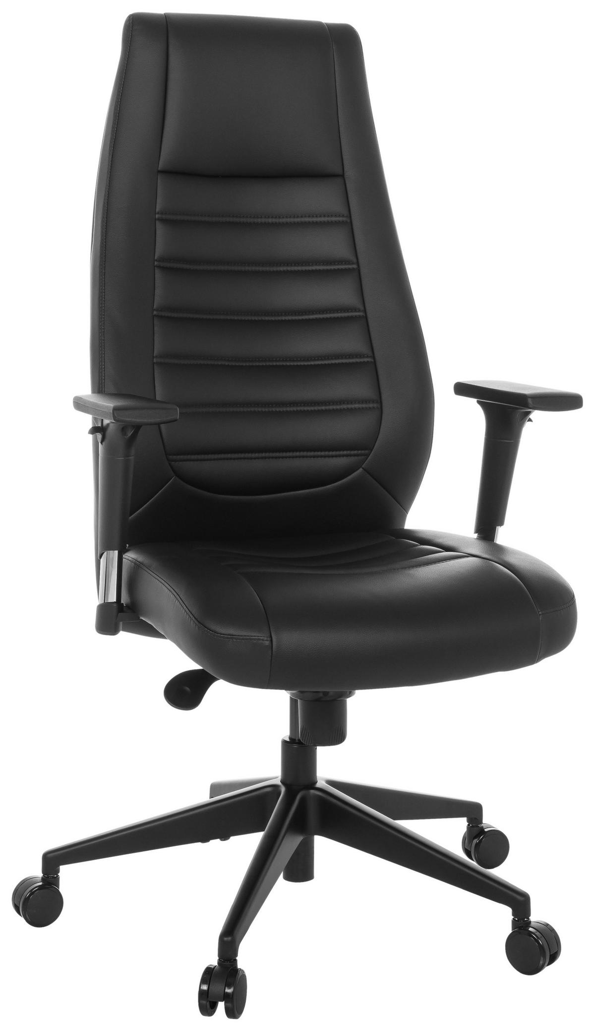 Pisarniški Stol Vitoro B, Črna - črna, Basics, kovina/umetna masa (67/119-129/76cm) - MID.YOU