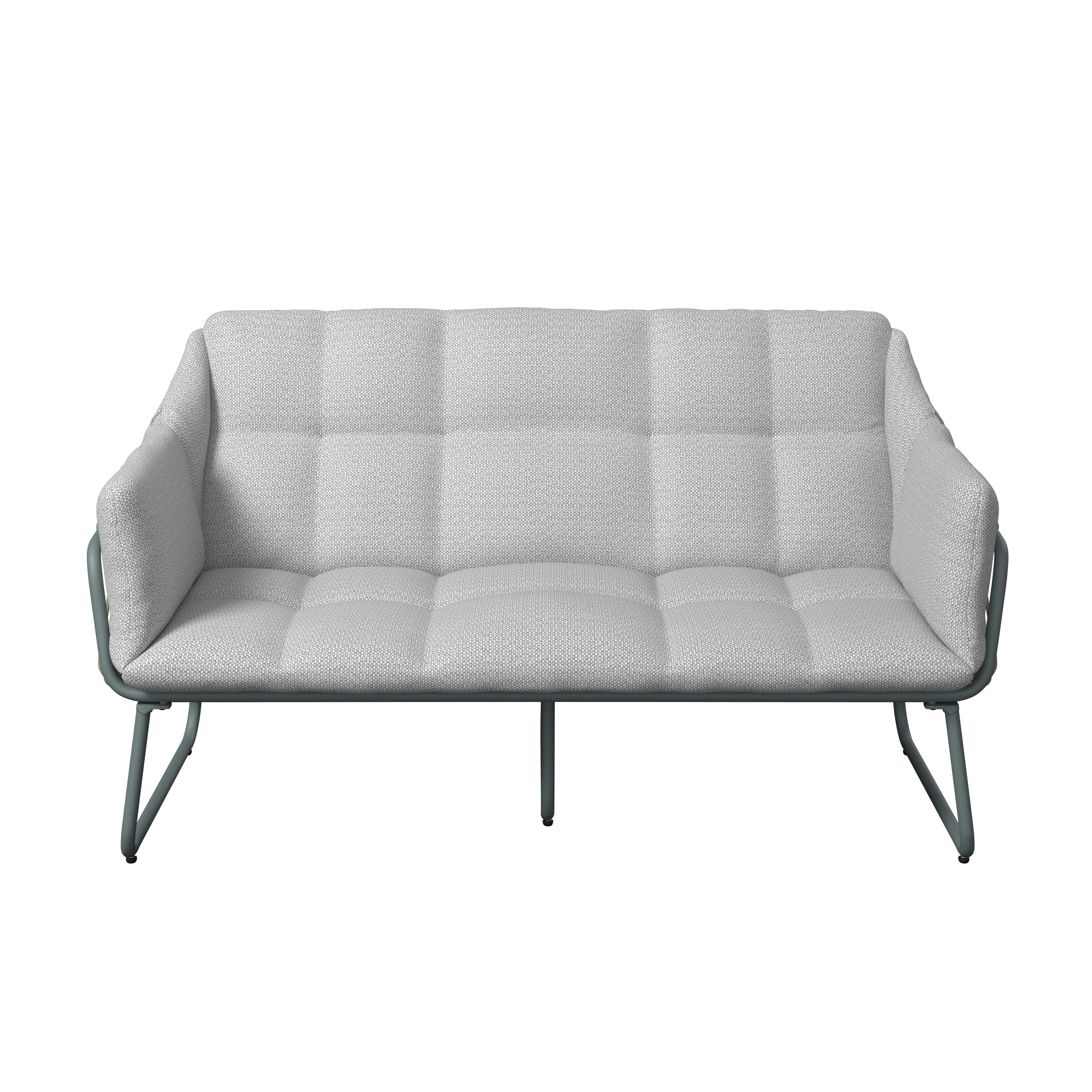 UTEMÖBLER SET BETTY - beige/grön, Modern, metall/glas - Mömax
