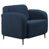 Sessel Marone Blau Teddystoff - Blau/Schwarz, MODERN, Textil/Metall (85/76/90cm) - Livetastic