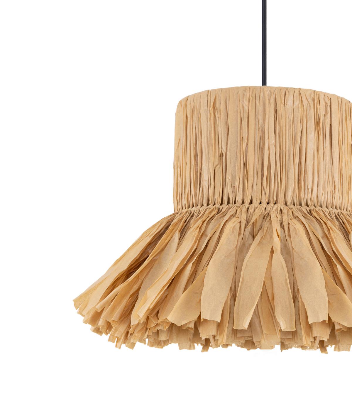 LAMPA WISZĄCA DANAI - kolor naturalny/czarny, Design, metal/papier (50/120cm) - Collett's Monde
