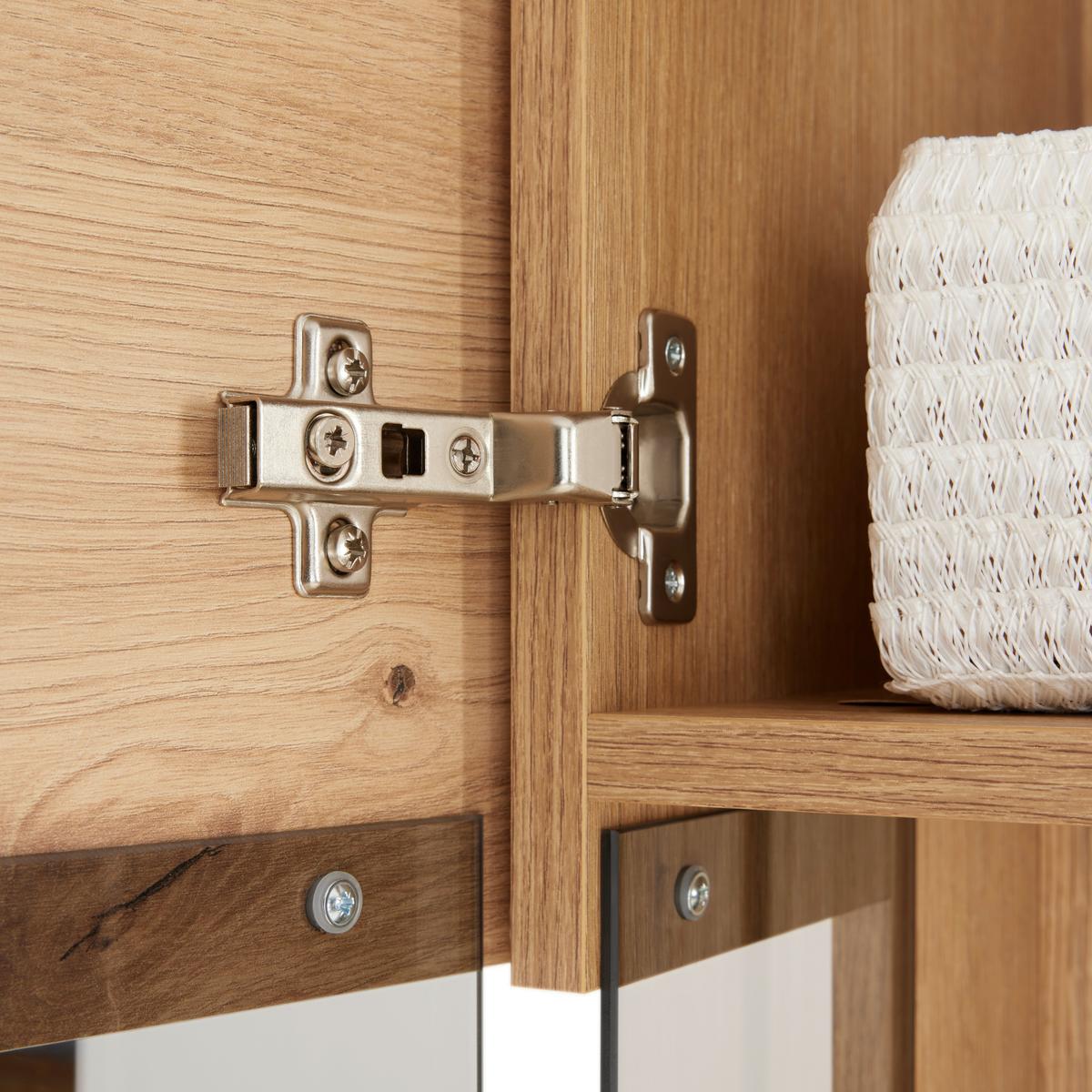 Vitrina Fortuna - antracit, Moderno, kovina/steklo (50/191/38cm) - Premium Living