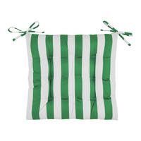 Sitzkissen Amore Streif Grün/Weiß ca. 45x45cm - Weiß/Grün, Textil (45/45cm) - Mömax