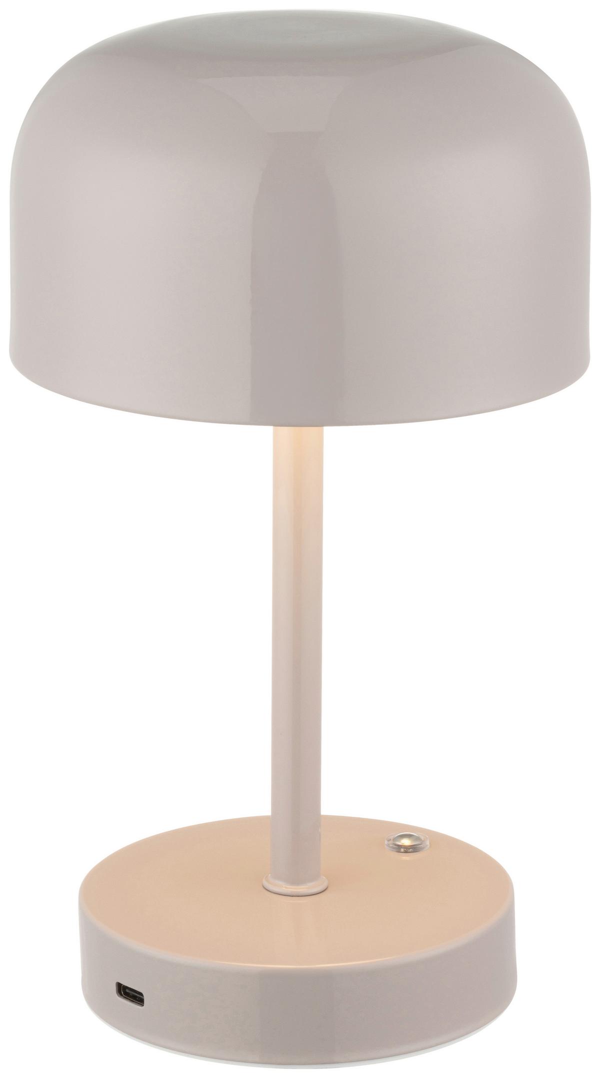 Veioză cu acumulator Softi - gri, Modern, plastic/metal (10/22,5/12,5cm) - Mömax