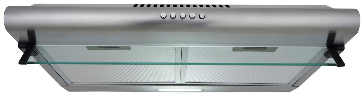 Dunstabzugshaube Tila ca. 60/13/50 cm Edelstahlfarben - Edelstahlfarben, Trend, Glas/Metall (60/13/50cm) - Respekta