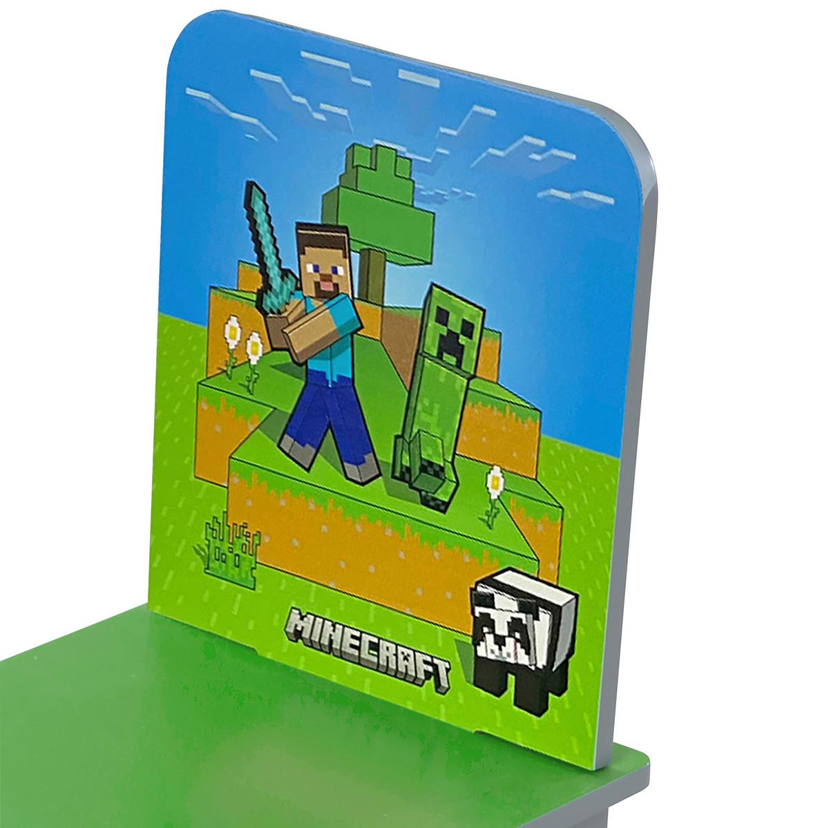 Kindersitzgruppe Minecraft 3-tlg. Grün/Blau - Multicolor, MODERN, Holz/Holzwerkstoff (60kg) - Minecraft