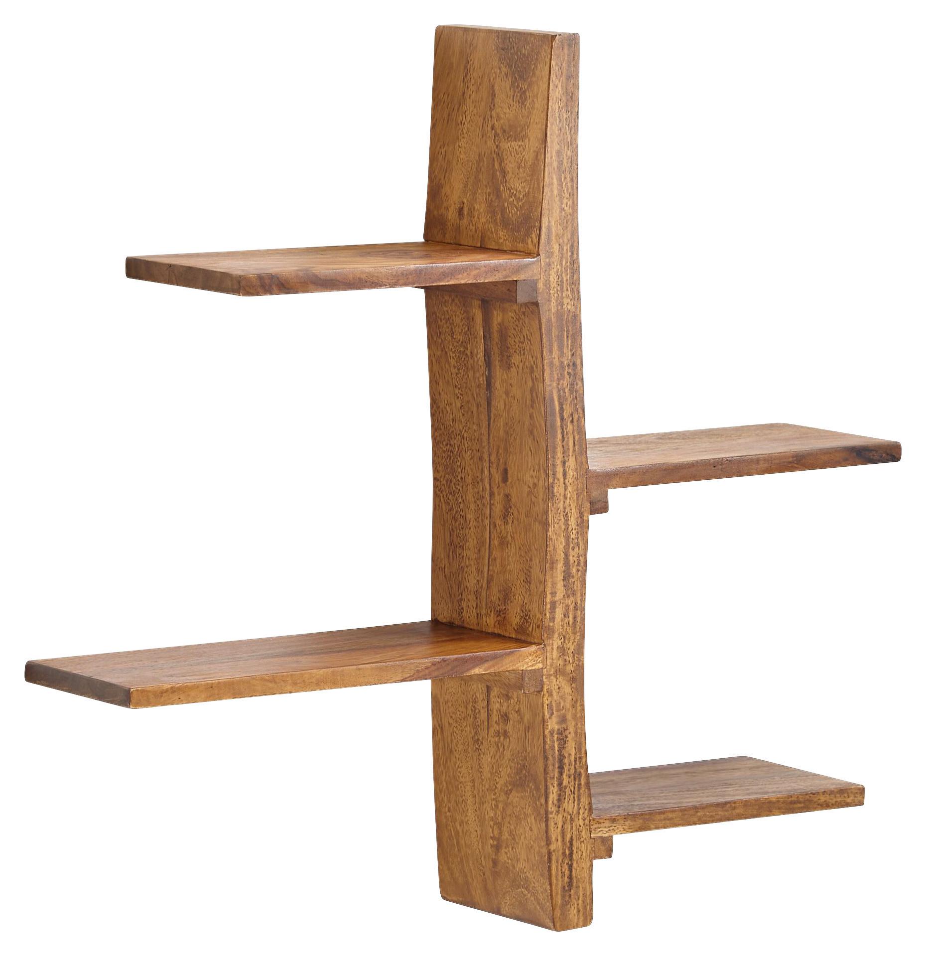 Wandregal Wohnling Holz - Sheeshamfarben, MODERN, Holz (58/60/15cm) - MID.YOU