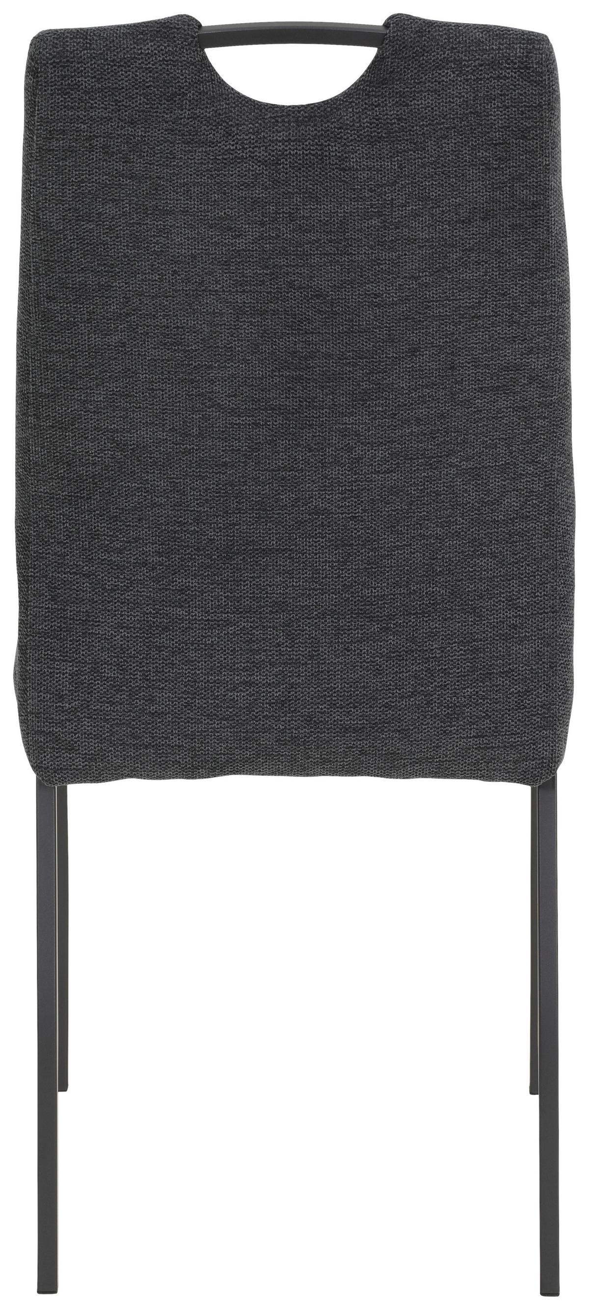 STUHL-SET Elif III S Anthrazit - Dunkelgrau/Anthrazit, MODERN, Textil/Metall (44/96/64cm) - MID.YOU