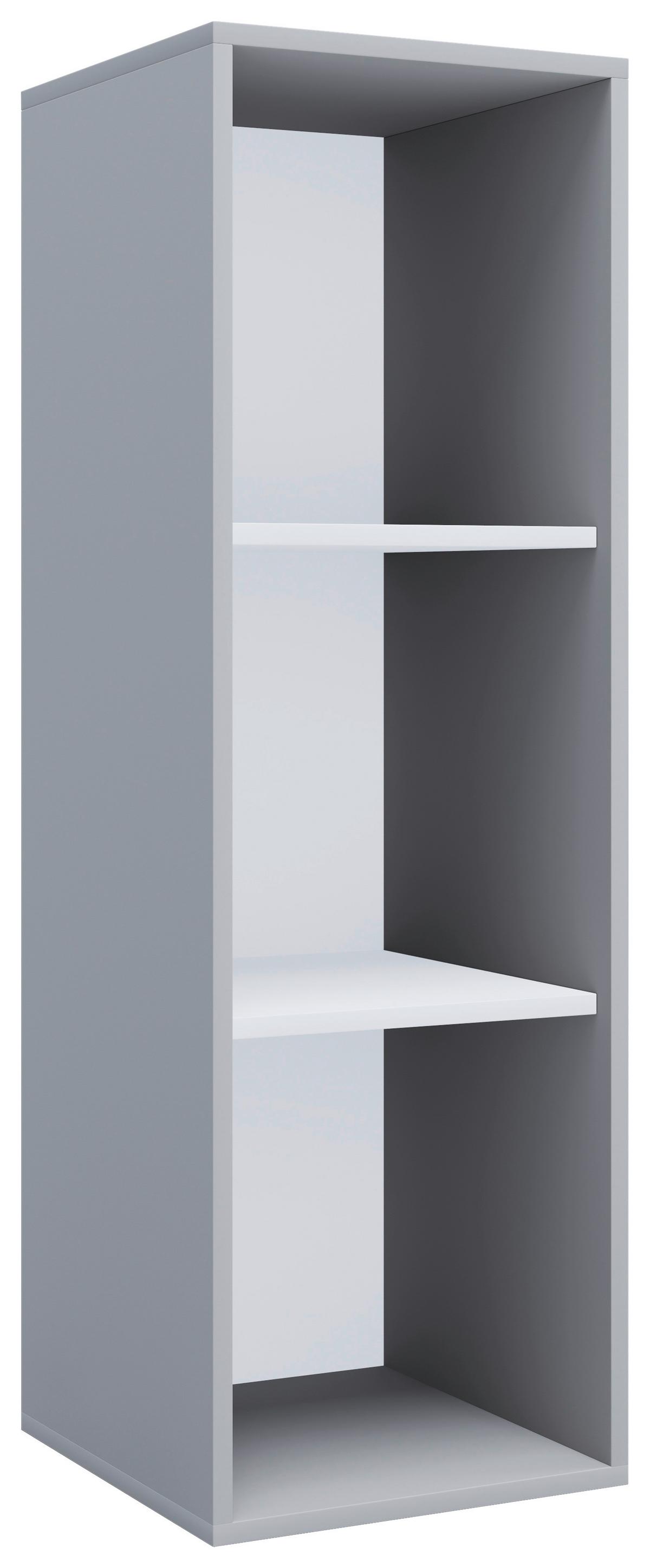 Aktenschrank Lona Grau, 3-fach - Weiß/Grau, MODERN, Holzwerkstoff (35/110/37cm) - MID.YOU
